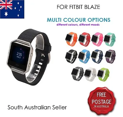 $4.99 • Buy Replacement Silicone Gel Band Bracelet Strap For FITBIT BLAZE SA & AU SELLER
