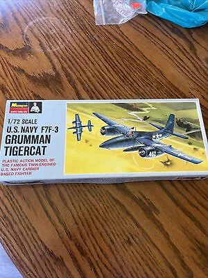 MONOGRAM 1/72 SCALE U.S. NAVY F7F-3 GRUMMAN TIGERCAT PLASTIC KIT See Description • $9.99