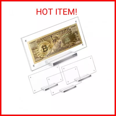 4 Pack Acrylic Display Currency Paper Money Holder Dollar Bill Frame Currency Ho • $34.99