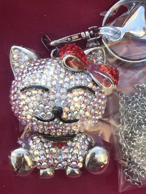 £25 • Buy Butler & Wilson Interchangable Crystal Cat Necklace/keyring New & Boxed