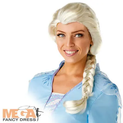 £13.99 • Buy Princess Elsa Wig Ladies Fancy Dress Disney Frozen Fairy Tale Adults Costume Acc