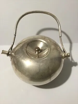Vintage DANSK Vivianna Torun Bulow-Hube Silver Brass Tea Pot Kettle • $800