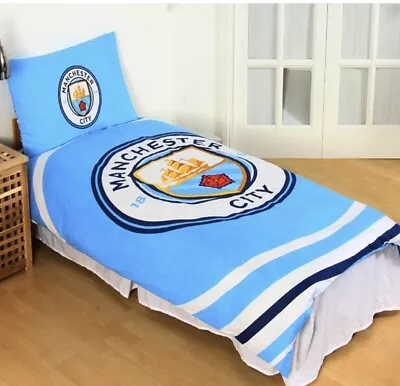 Manchester City FC Official Reversible Pulse Single Duvet Set (Single)  • £35.99