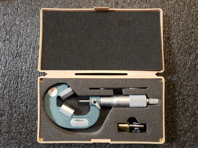$125 • Buy Mitutoyo 114-102 Vm4-25 0.01mm Flute V Anvil Micrometer.