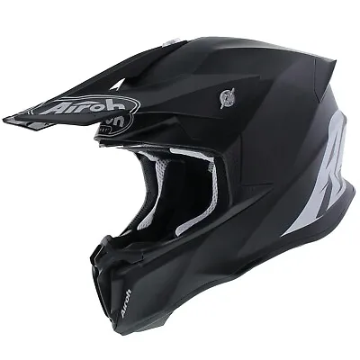 Airoh Twist 2.0 Mono Matt Black All Sizes Offroad MX Helmet Free Ship! • $185