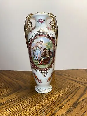 Antique Victoria Austria Signed Kaufmann Portrait Flower Vase • $49.99