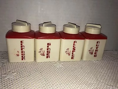 Vintage Dapol Plastics Spice Jars MCM Lot Of 4 • $12.99