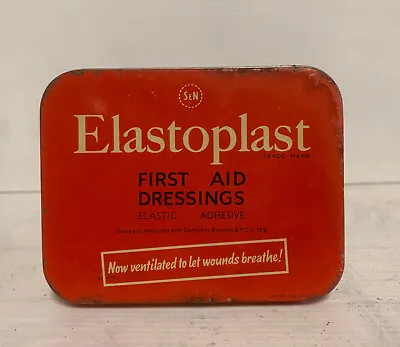 ELASTOPLAST BAND-AID First Aid Adhesive Dressings Vintage Collectable Tin • $13.90