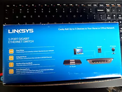 Linksys 5-Port Gigabit Ethernet Switch (SE2500) NEW SEALED • $14