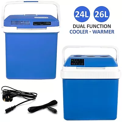 24L/26L Cooler Hot/Cold Portable Cool Box Car Home Electric 240V AC / 12V DC • £58.85