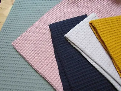 Waffle Fabric 100% Cotton Honeycombe Fabric Pique Fabric Waffle Pique FQ 1/2m • £6.20