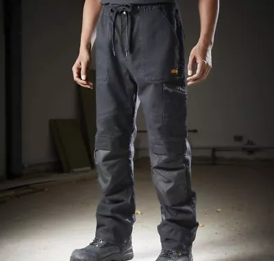 £19.95 • Buy Site Tesem Black Men's Multi-pocket Work Trousers, W34 W32 L32