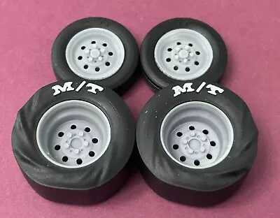 1/24 Scale: 17/15-inch “Weld Draglite” Wheels W/Wrinkled Drag Slicks; Resin 3D • $19.99