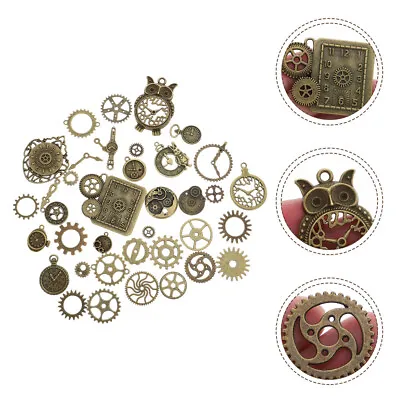  40 Pcs Jewelry Accessories Metal Cog Wheel Charms Steampunk • £7.44