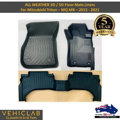 $195 • Buy 3D /5D TPE All Weather Floor Mats Liner For Mitsubishi Triton MQ MR 2015 - 2023
