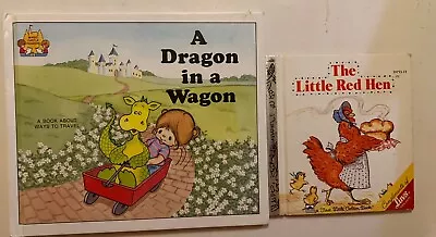 Lot Of 2 Children’s Books- The Little Red Hen And A Dragon In A Wagon • $12.75