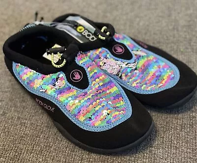 Body Glove Kids WaterShoes Black With Multi-color Mermaid Girls Size 2 New • $9.99