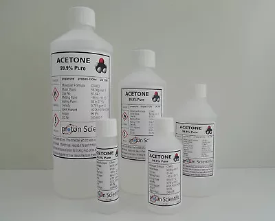 £8.49 • Buy Acrylic Nail Remover Nail Polish - Varnish Remover PURE ACETONE 5 Sizes