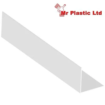 £5.84 • Buy PVC Plastic Angle Trim In White - 2.4 Metre (Various Widths Available)