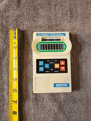 Vintage Mattel Classic Football Game Electronic Hand Held White Works  #3C • $59.99