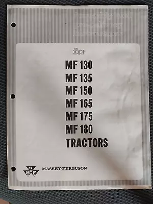 Masey-Ferguson 130 135 150 165 175 And 180 Tractors Assembly And Pre-delive • $7.82