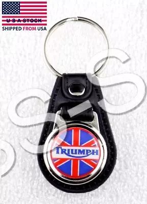 Triumph Key Fob Ring Chain Motorcycles Rocket 3 Street Triple Bonneville Trophy • $12