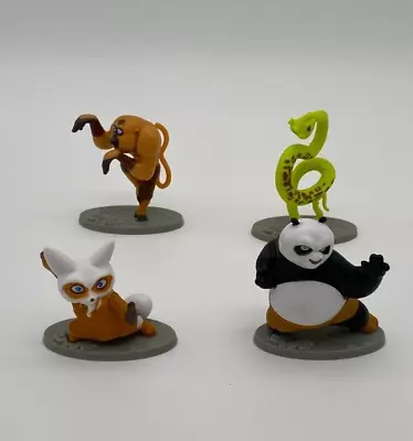 Lot Of 4 Mattel 2021 Kung Fu Panda Figures Cake Toppers - Po Shifu Viper Monkey • $9.95