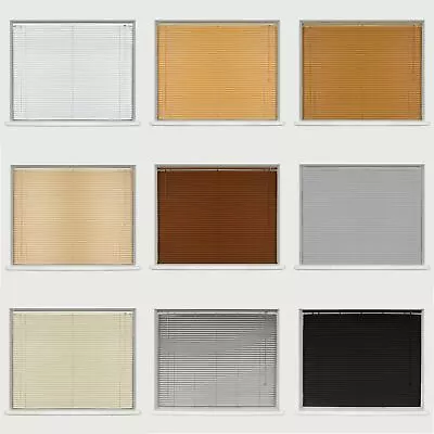 £44.99 • Buy PVC VENETIAN BLINDS 25MM - GREY CREAM WHITE BLACK - 150cm & 210cm DROP AVAILABLE