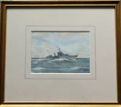 Desmond Nicholas (XX) Two Watercolours. H.M.S Matabele. 1940. Court Gallery • £122