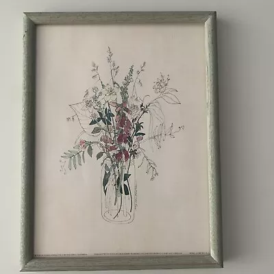 Mary Lou Goertzen Litho FoxgloveVetchBlackberry Blossoms/Comfrey 17”x13” • $50