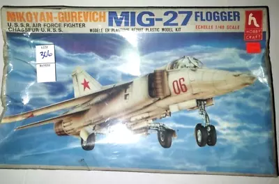 1/48 Hobby Craft MIG-27 Flogger USSR Ground Attack Fighter Sealed Dented Box • $19.99