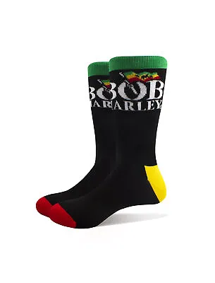 £9.95 • Buy Bob Marley Unisex Socks Rasta Flag Logo New Official UK Size 7-11 Black