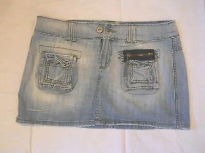 $14.95 • Buy Z .Cavaricci Juniors Size 7 Jean Skirt With 2 Front Pockets 12  L A0047