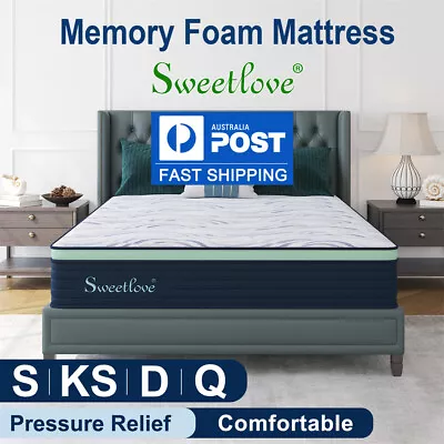 Sweetlove Queen Double King Single Bed Mattress Cool Gel Memory Foam No Spring • $159