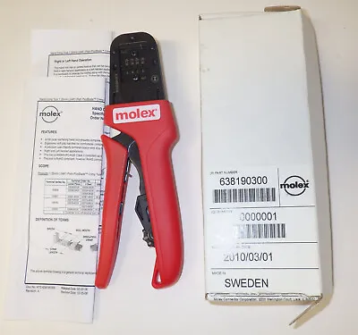 Molex Hand Crimp Tool 1.25mm Pitch Picoblade Crimper 63819-0300 • $295