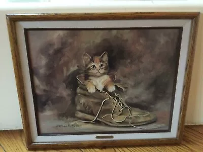 MARTY BELL  Big Daddy's Shoe  Cat - SIGNED - 505/700 W/COA - 17”x21  Framed • $125