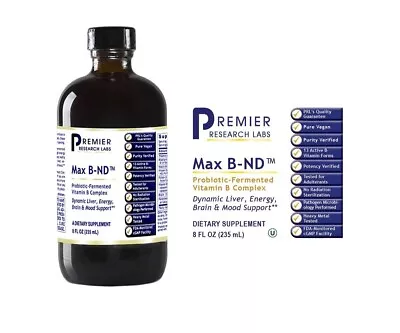 Premier Research Labs - Max B-ND 8 Fl Oz B Vitamin Complex • $78.79