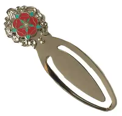 Lancashire Red Rose England Enamel Crested Bookmark & Gift Bag (T091E) • £8.99