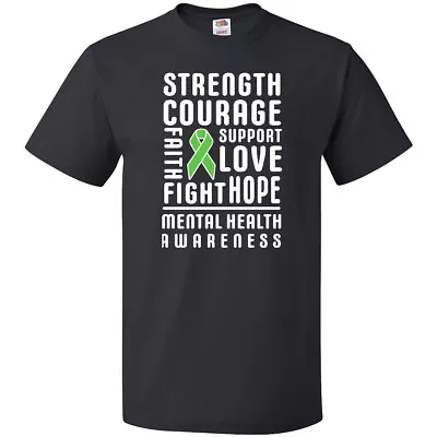 Inktastic Mental Health Awareness Strength Support Love T-Shirt Month Green May • $14.99