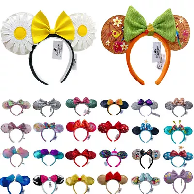 145Styles Disney Parks Loungefly Minnie Ears Bow 100 Years Sequins Headband • $16.15