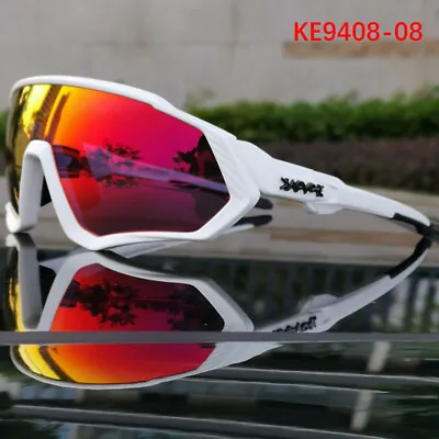 5 Lens Cycling Sports Sunglasses MTB Bicycle Cycling Polarized Glasses Goggles • $31.99