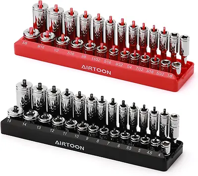 1/4-Inch Drive Socket Organizer Trays2-Piece SAE And Metric Socket Tray Set De • $15.99