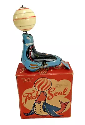 Trick Seal  By Alps Tin Litho Wind Up Occupied Japan With Orig Box • $74.95