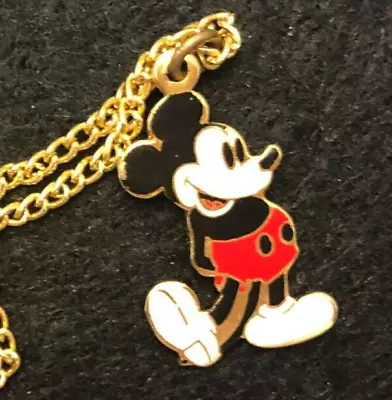 Disney Necklace Mickey Mouse Charm Gold Color Chain For Kids Girls Kid Child • $2.99