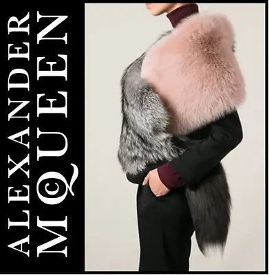 Alexander McQueen Oversized Fox Fur Stole/Shawl/Wrap • $3995