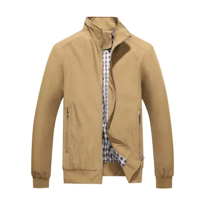 Men's Slim Collar Jackets Fashion Jacket Tops Casual Coat Outerwear XS-XL • $29.99