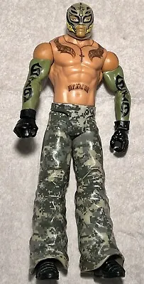 WWE Rey Mysterio Camouflage Pants 2011 Mattel 6  Wrestling Action Figure EUC • $9.95