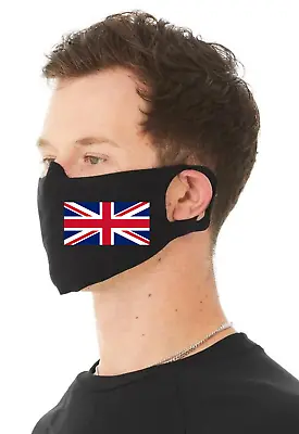 Union Jack  Unisex 4 Ply Cotton Jersey Face Covering/Masks. Washable Comfy Fit • £9.99