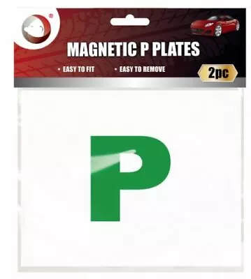 2 X New Driver P Plate Stickers Safety Car Learner Just Passed Magnetic  • £3.99