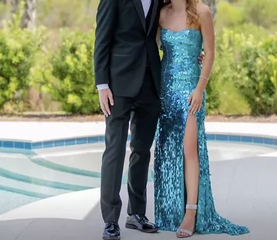 Prom Dress Size 2 Teal Sherri Hill • $200